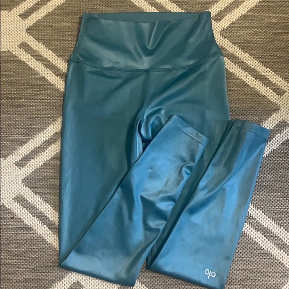 ALO Yoga Pants - Green-blue ALO Yoga Leggings, S